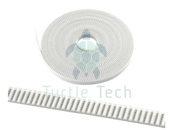 Remeň GT2 6mm, PU vystužený oceľovou strunou, biely