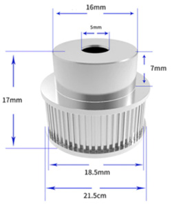 Remenica GT2, 6mm, 30 zubov, diera 5mm