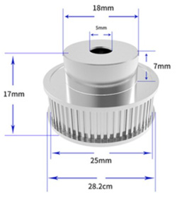Remenica GT2, 6mm, 40 zubov, diera 5mm