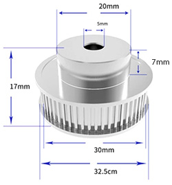 Remenica GT2, 6mm, 48 zubov, diera 5mm