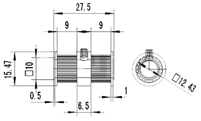 Remenica GT2, 10mm, 20 zubov dvojhlavová, diera 5mm
